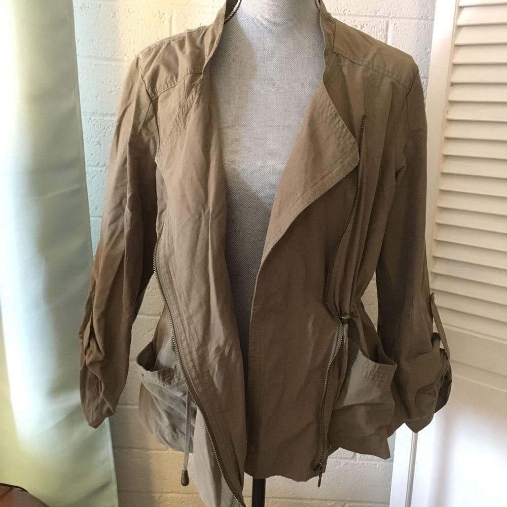 Olive Green Military Biker Jacket